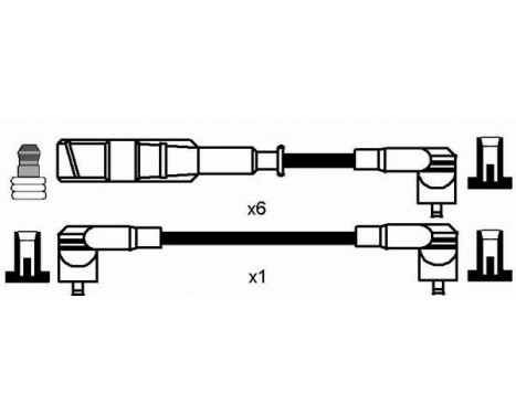 Ignition Cable Kit RC-VW223 NGK, Image 2