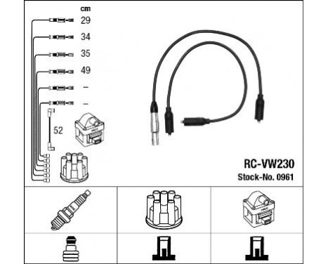Ignition Cable Kit RC-VW230 NGK