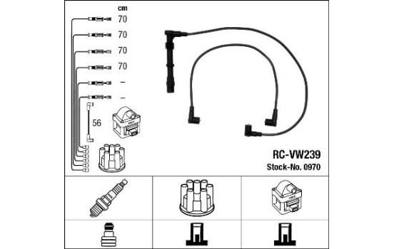 Ignition Cable Kit RC-VW239 NGK