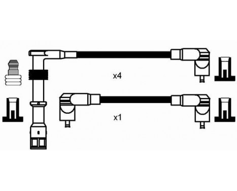 Ignition Cable Kit RC-VW239 NGK, Image 2