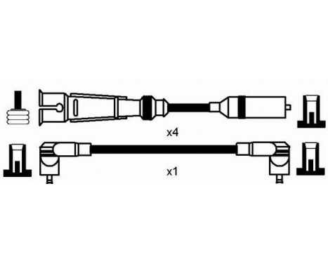 Ignition Cable Kit RC-VW242 NGK, Image 2