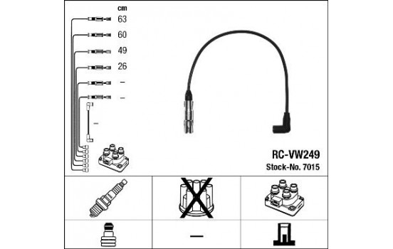 Ignition Cable Kit RC-VW249 NGK