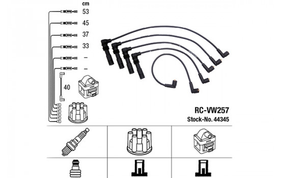 Ignition Cable Kit RC-VW257 NGK