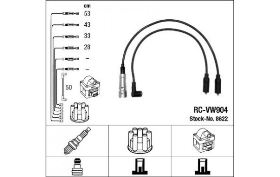 Ignition Cable Kit RC-VW904 NGK