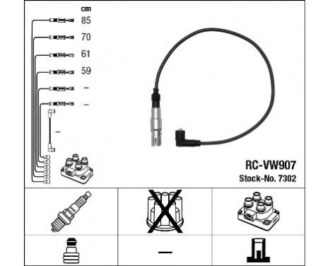 Ignition Cable Kit RC-VW907 NGK