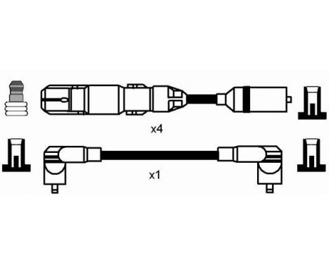 Ignition Cable Kit RC-VW912 NGK, Image 2