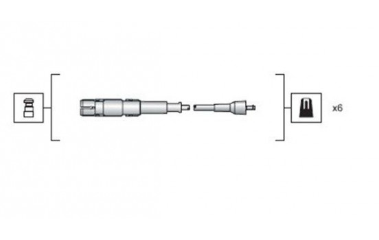 Spark plug cable set