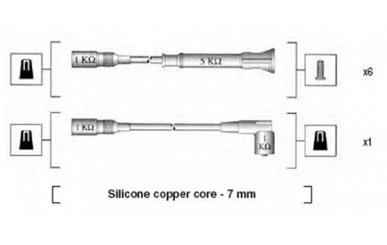 Spark plug cable set