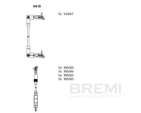 Spark plug cable set