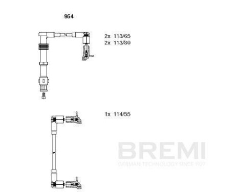 Spark plug cable set