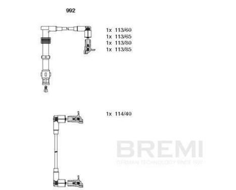Spark plug cable set