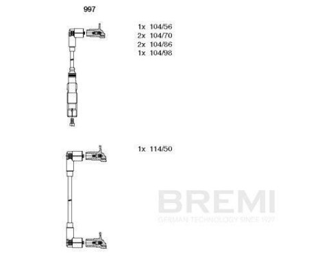 Spark plug cable set