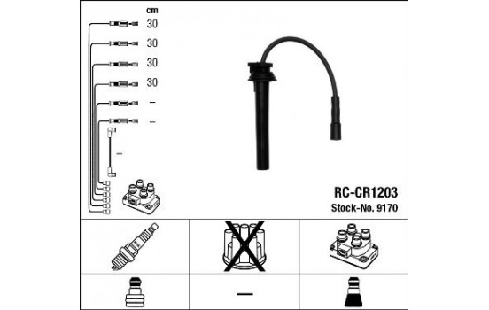 Spark plug wire set RC-CR1203 NGK