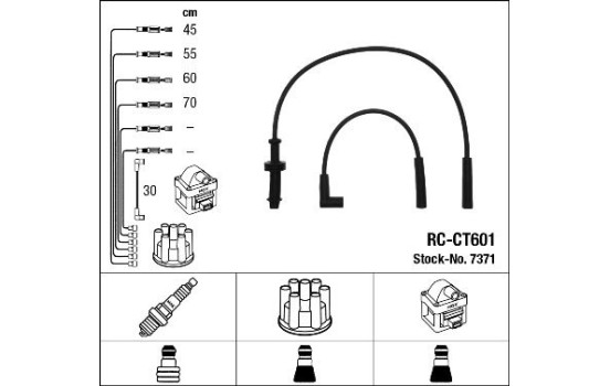 Spark plug wire set RC-CT601 NGK