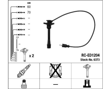 Spark plug wire set RC-ED1204 NGK