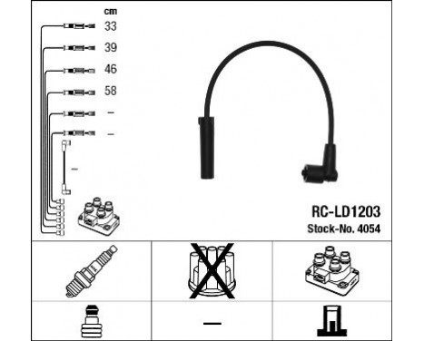 Spark plug wire set RC-LD1203 NGK