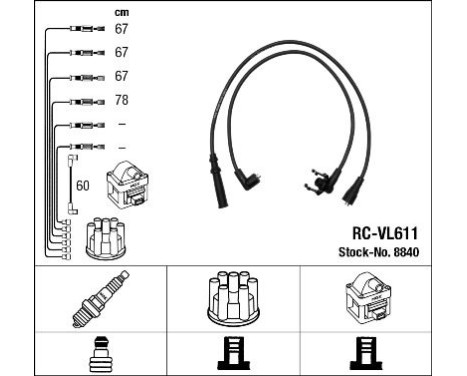Spark plug wire set RC-VL611 NGK