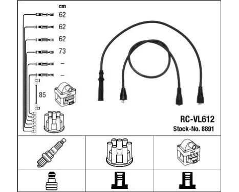 Spark plug wire set RC-VL612 NGK