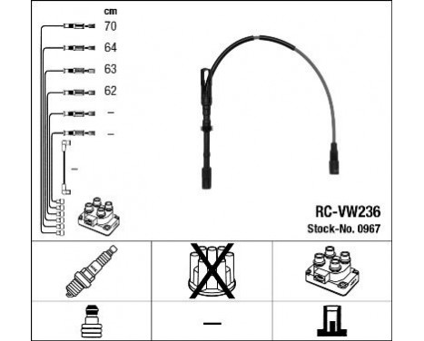 Spark plug wire set RC-VW236 NGK