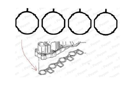 Gasket Set, intake manifold HA5069 Payen