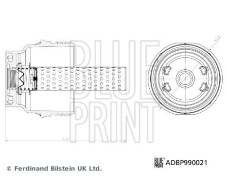 Cap, oil filter housing Blue Print Solution, Image 2