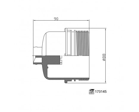 Cap, oil filter housing febi Plus