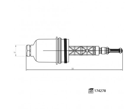 Cap, oil filter housing febi Plus