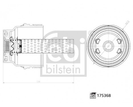 Cap, oil filter housing febi Plus