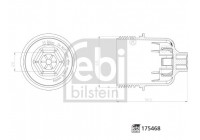 Cap, oil filter housing febi Plus