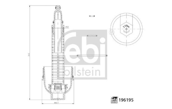 Cover, oil filter housing febi Plus