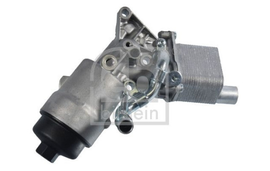 Oil filter housing with oil filter and oil cooler