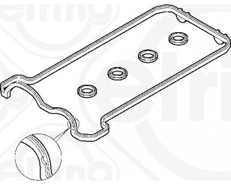 Gasket Set, cylinder head cover 475.860 Elring, Image 2