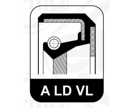Oil seal, crankshaft 135.190 Elring, Image 3