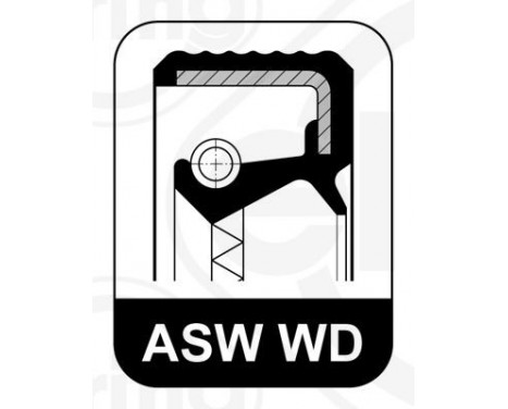 Oil seal, crankshaft 586.668 Elring