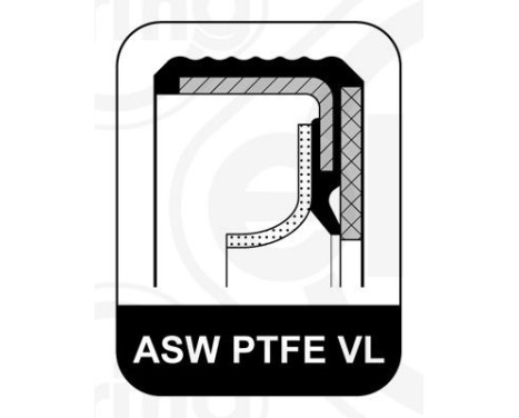 Shaft Seal, crankshaft 175.990 Elring, Image 2