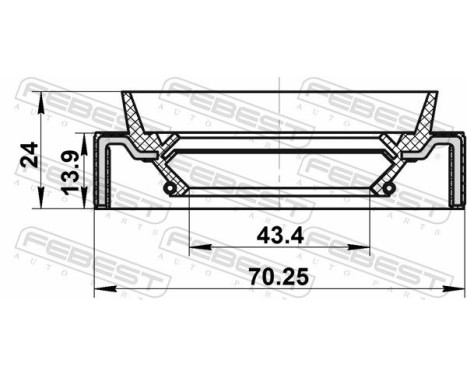 Shaft Seal, manual transmission main shaft, Image 2