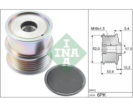 Alternator freewheel 535 0363 10 Ina, Image 3