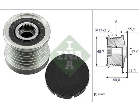 Alternator Freewheel Clutch 535 0038 10 Ina