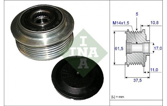 Alternator Freewheel Clutch 535 0107 10 Ina