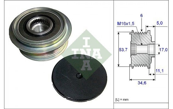 Alternator Freewheel Clutch 535 0125 10 Ina