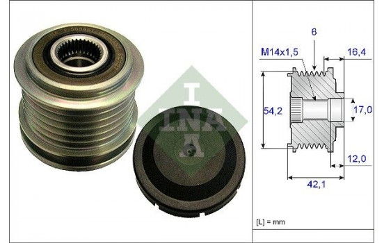 Alternator Freewheel Clutch 535 0181 10 Ina