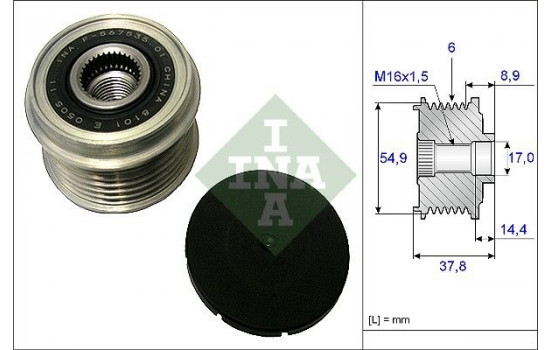 Alternator Freewheel Clutch 535 0217 10 Ina