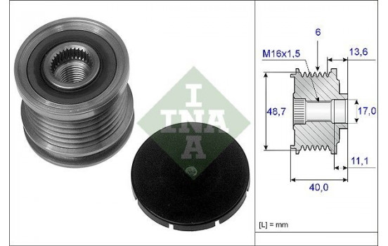 Alternator Freewheel Clutch 535008510 Ina