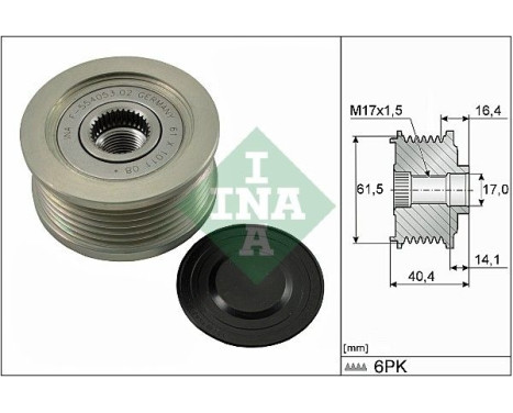 Alternator Freewheel Clutch 535011510 Ina