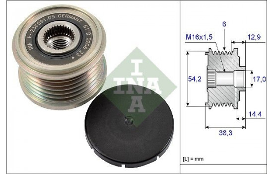Alternator Freewheel Clutch 535019410 Ina, Image 2