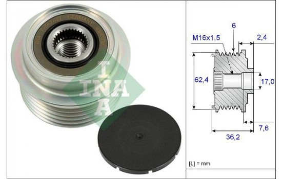 Alternator Freewheel Clutch 535023810 Ina