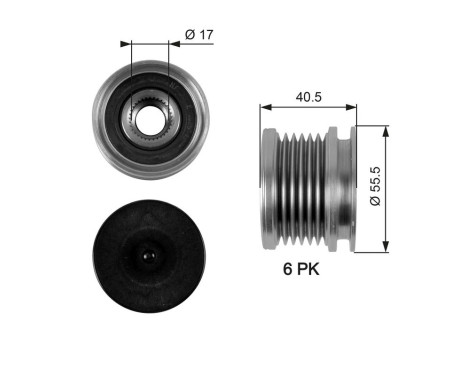 Alternator Freewheel Clutch DriveAlign® OAP7040 Gates