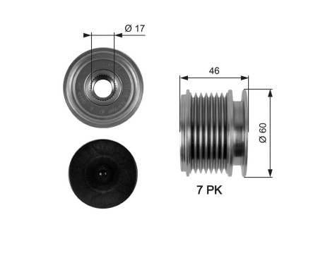 Alternator Freewheel Clutch DriveAlign® OAP7056 Gates