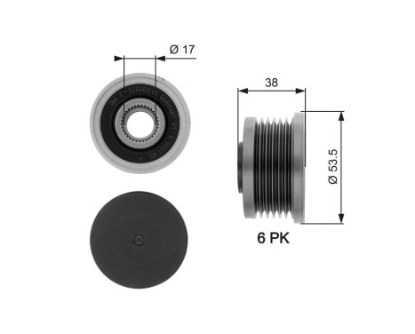 Alternator Freewheel Clutch DriveAlign® OAP7081 Gates