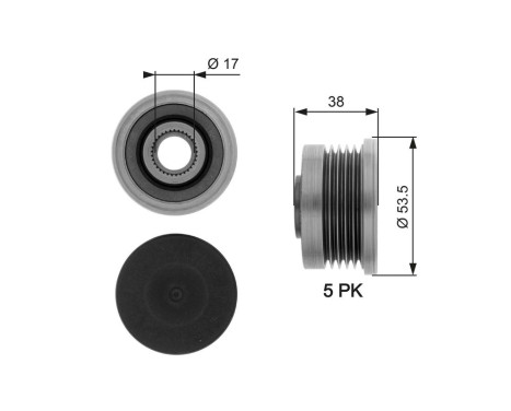 Alternator Freewheel Clutch DriveAlign® OAP7082 Gates